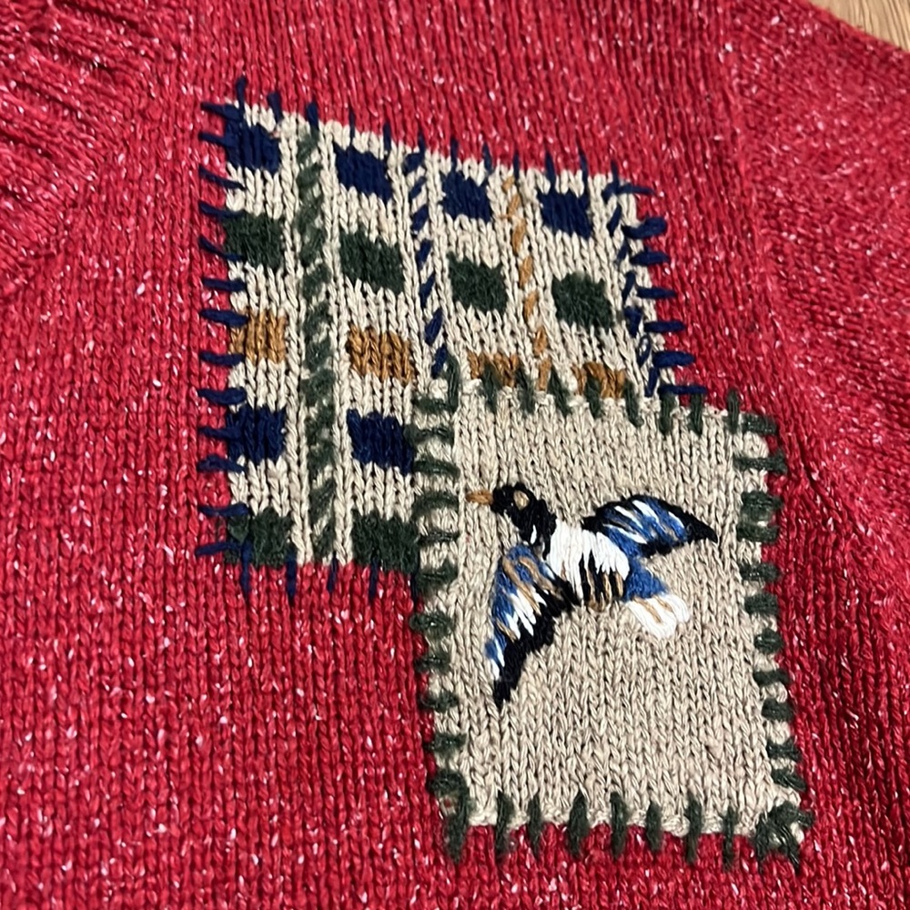 Pendleton Patchwork Cardigan Sweater Sz M - image 3